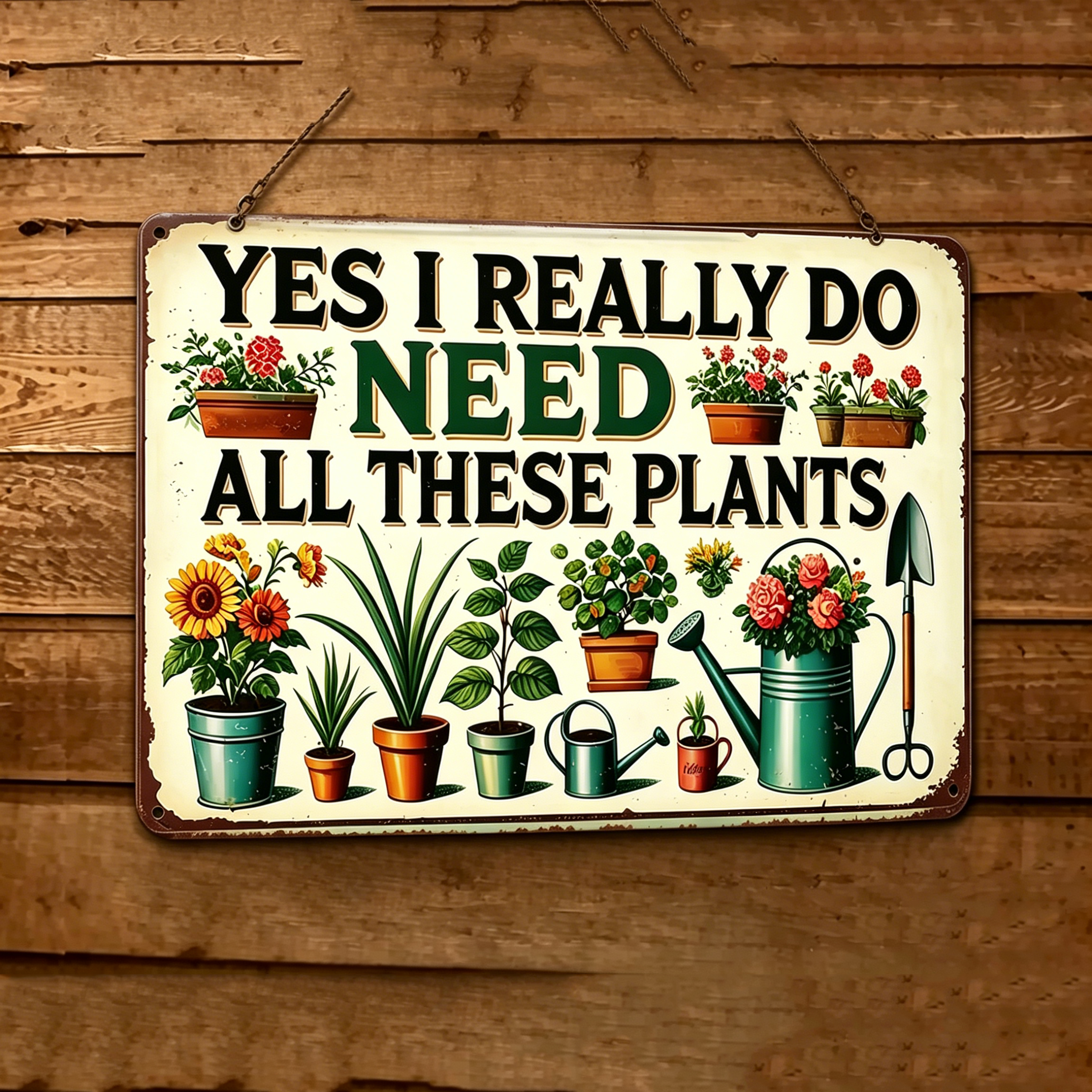 Garden Gifts I Really Need All These Plants Vintage Gardening Signs for Home Garden Greenhouse Living Room Bedroom Yard Outdoor Decor 8X12 Inch