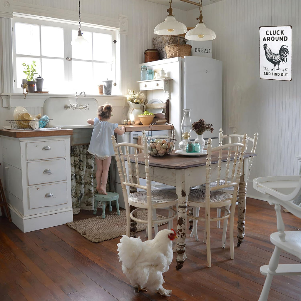 Funny Chicken Gifts Chicken Cluck Around and Find Out Tin Sign for Home Farm Chicken Coop Farmhouse Kitchen Garden Decor 8 X 12 Inch