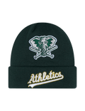 Athletics New Era MLB 26 AC Clubhouse Knit Beanie - Green